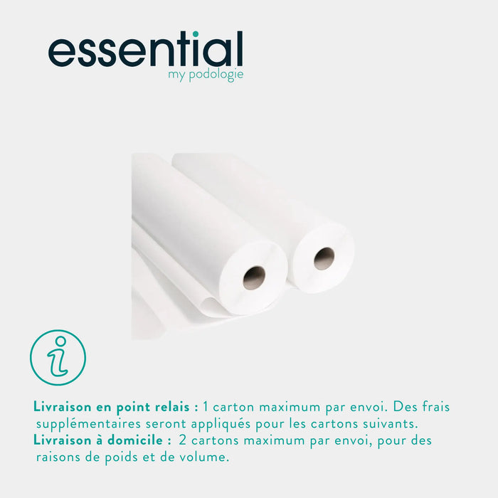 12 rolls White examination sheets - 150 sizes - 2 Essential smooth plies