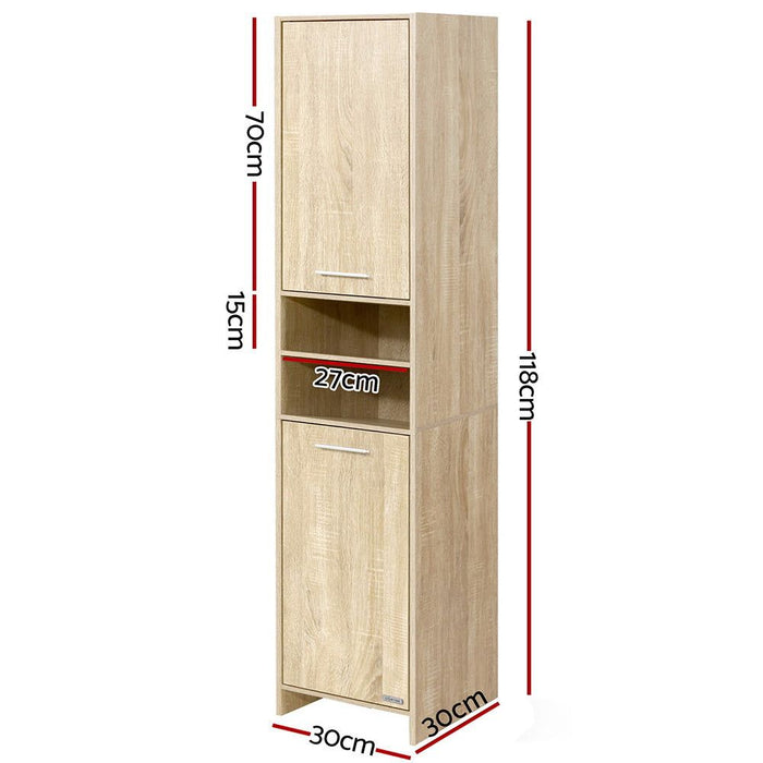 Artiss Bathroom Cabinet Storage 185cm Wooden -Home Living Store - -