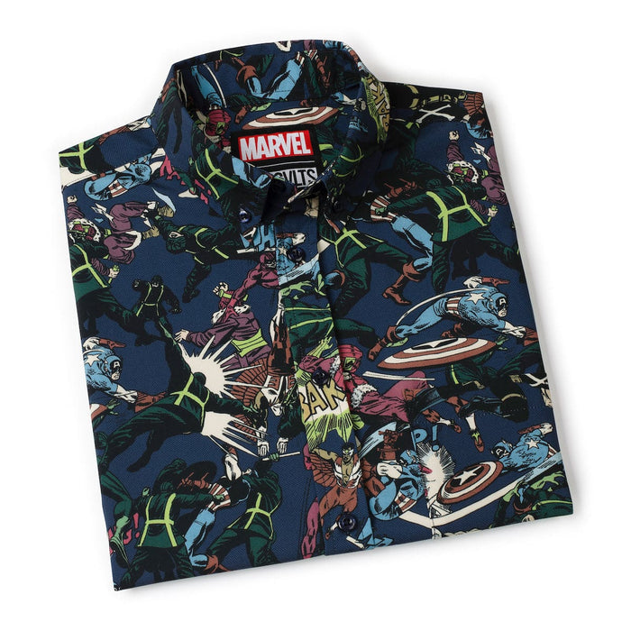 RSVLTS Marvel Short Sleeve Shirt Captain America "No Surrender" – KUNUFLEX Short Sleeve Shirt Captain America "No Surrender" – KUNUFLEX Short Sleeve Shirt