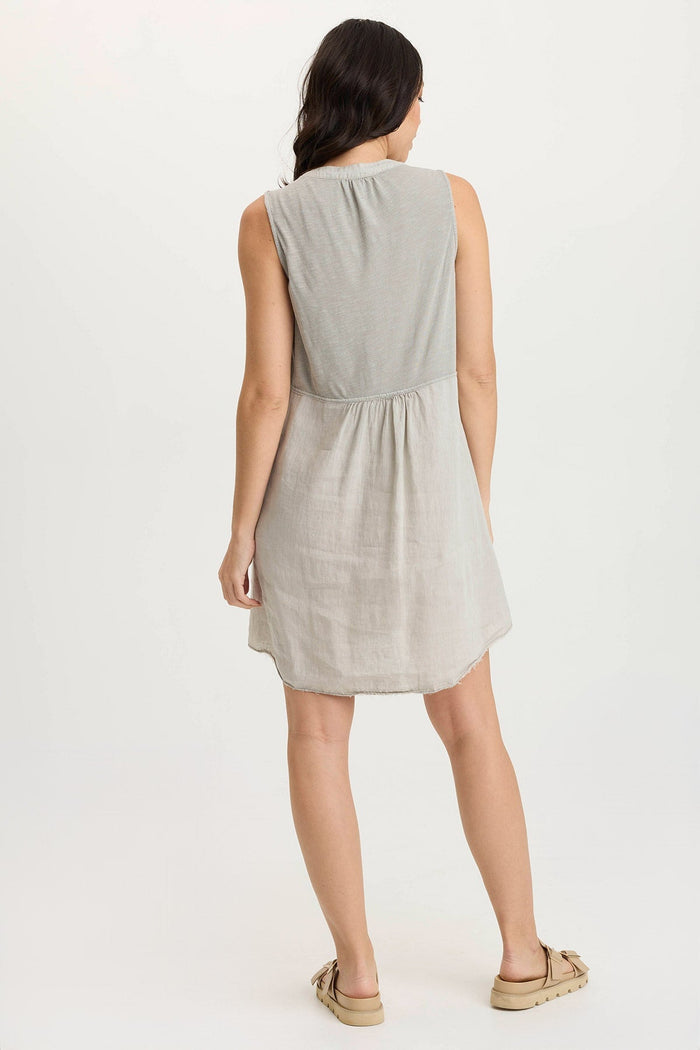 XCVI Catava Linen/Jersey Tank Dress