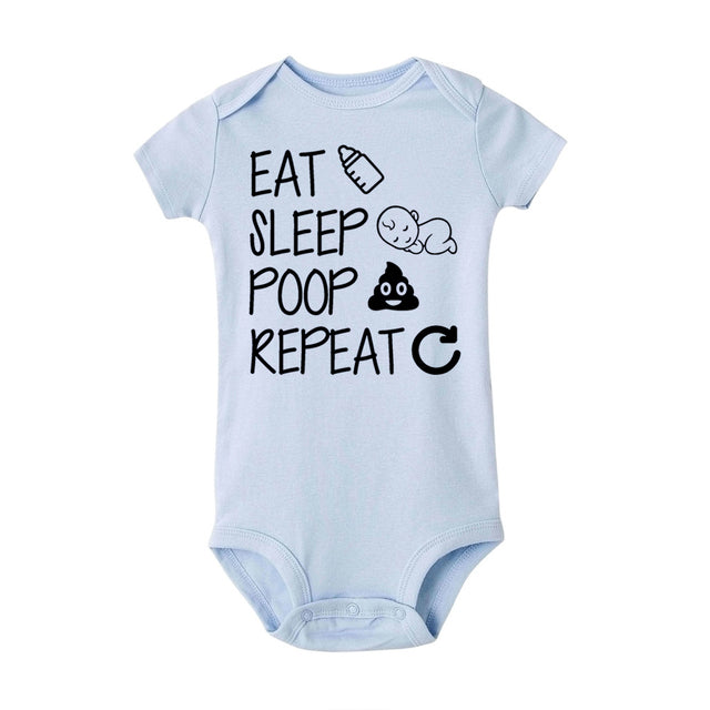 Blue with Black Writing / 0-3 months