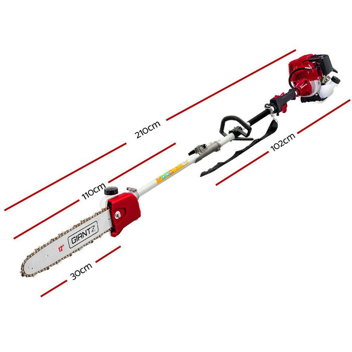 Four Stroke Pole Chainsaw Petrol Chain Saw Brush Cutter Brushcutter Tree -Home Living Store - -