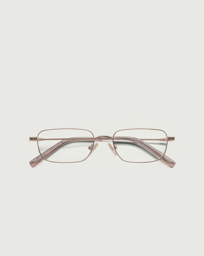 Tan::Graham Eyeglasses rectangle Brown metal top