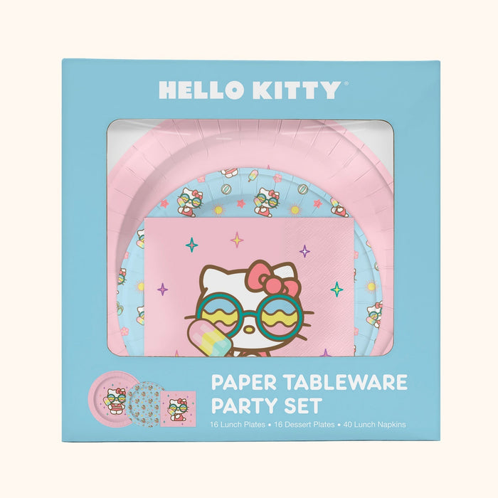 Hello Kitty x Studio Oh! Beach Party Paper Tableware Party Set Paper Tableware Studio Oh!