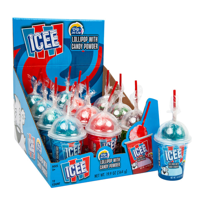 ICEE Dip-n-Lik Lollipop with Candy Powder - 12ct