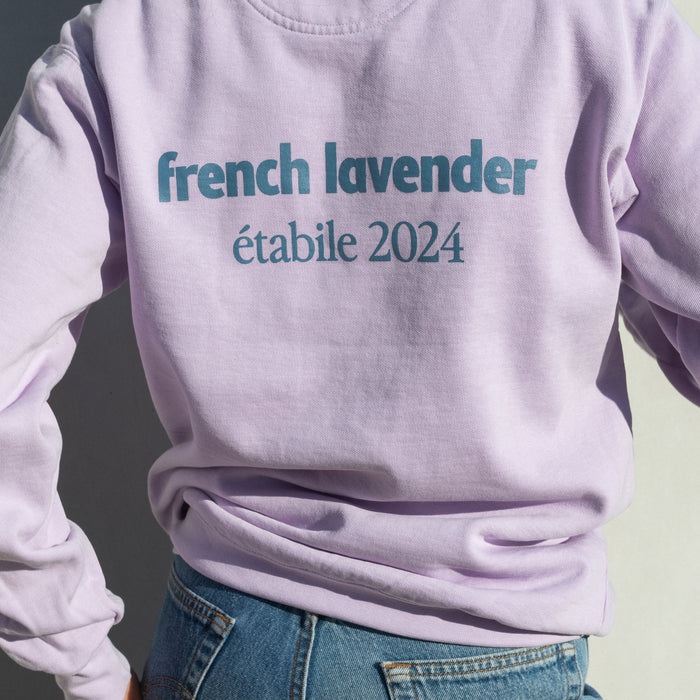 French lavender sweatshirt