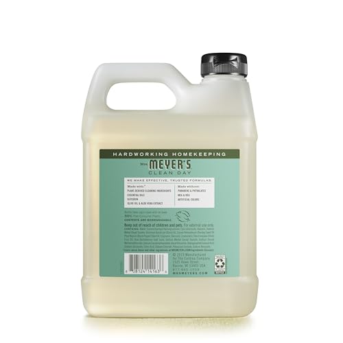 MRS. MEYER'S CLEAN DAY Hand Soap Refill, Made with Essential Oils, Biodegradable Formula, Basil, 33 fl. oz Mrs. MEYER'S