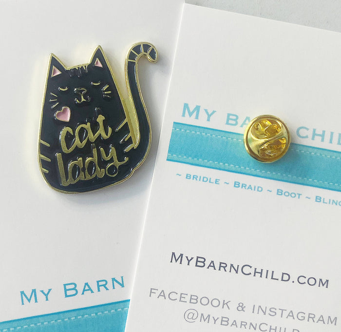 π Pin: Cat Lady - Black