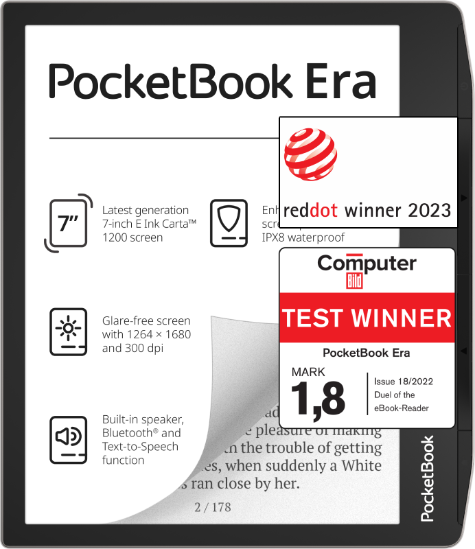 PocketBook Era - 7" E-Reader - Stardust Silver | 253-PB700-U-16-WW