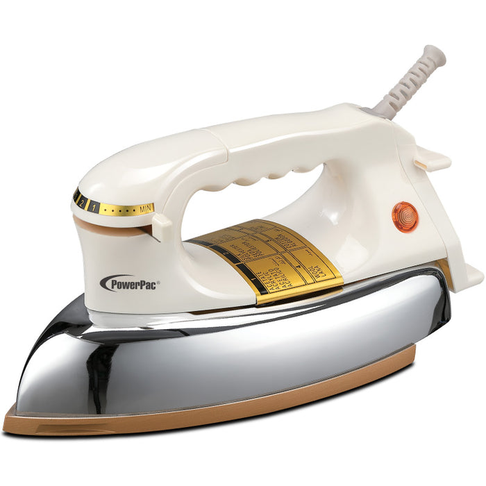 PowerPac 1.5KG Heavy Dry Iron with Temperature control (PPIN1127)