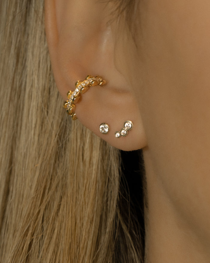 Round Bezel Flatback Stud
