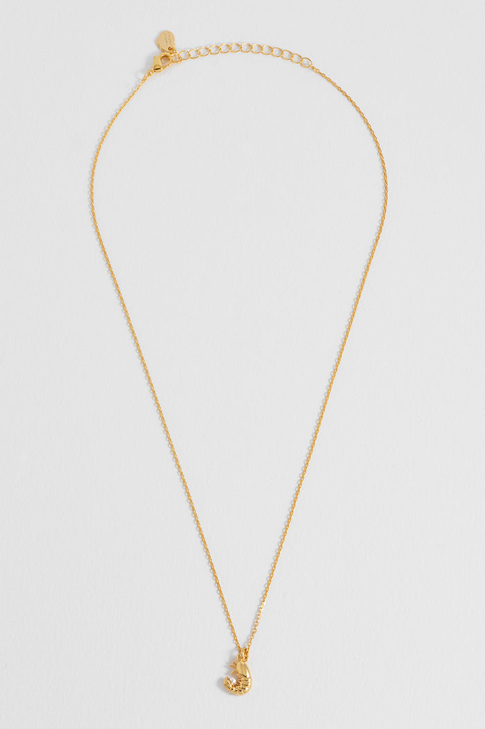 Shrimp Necklace with Pearl