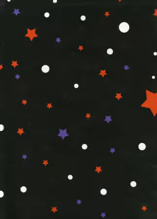 Tea Towel- Stars and Dots on Black