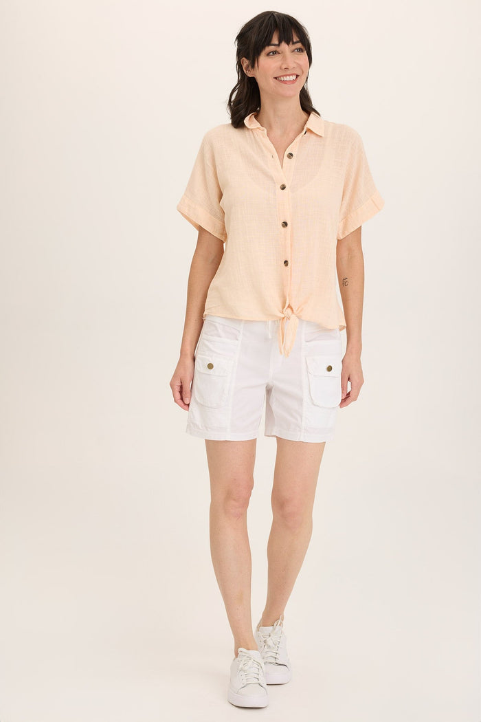 Wearables Teagan Gauze Tie-Up Top