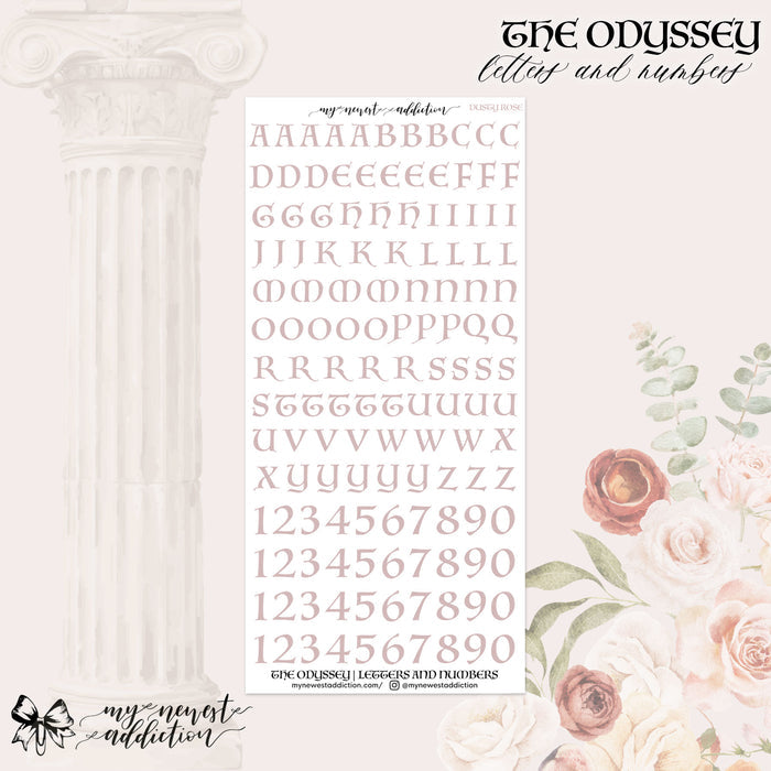 The Odyssey Letters and Numbers
