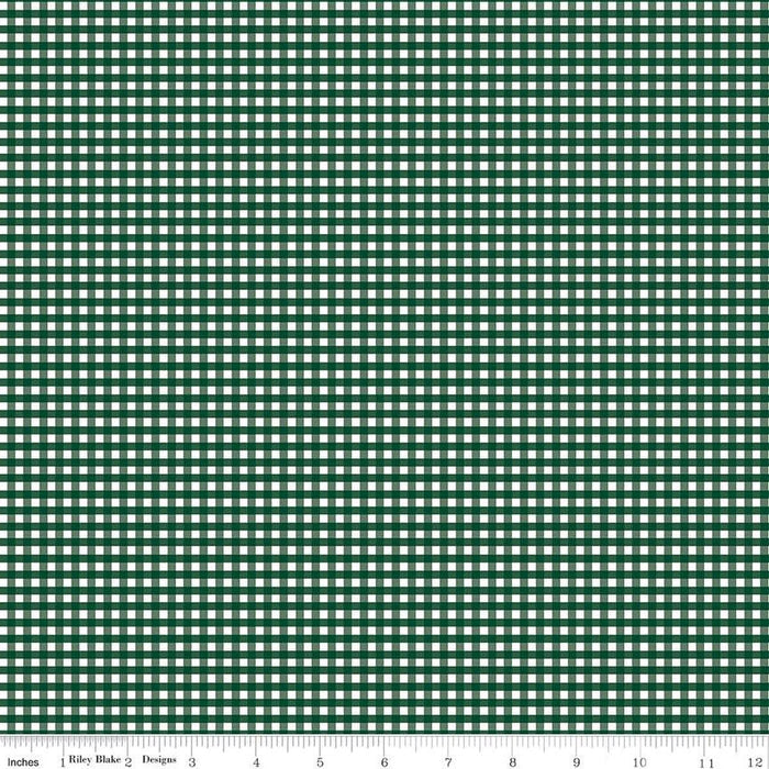 1/8" Gingham- Christmas Green 3 Yd Cut