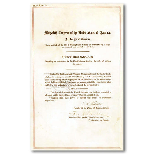 19th Amendment Women's Suffrage