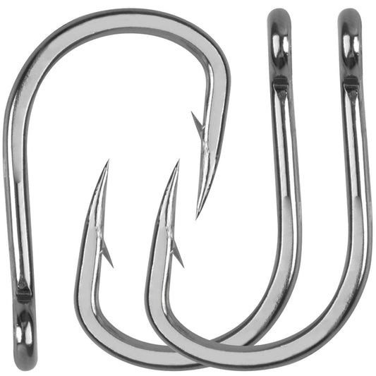 20pcs Live Bait Fishing Hooks, Stainless Steel Saltwater Bait Fish Hook Strong Sharp Circle Hook (Size 9/0) Shaddock Fishing