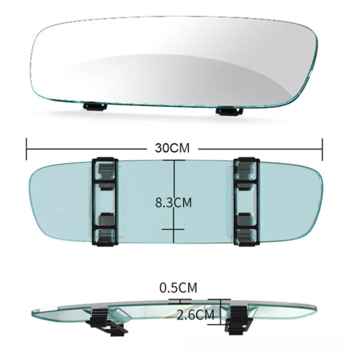 3R339 Curved Mirror 300mm Car Rearview Indoor Frameless