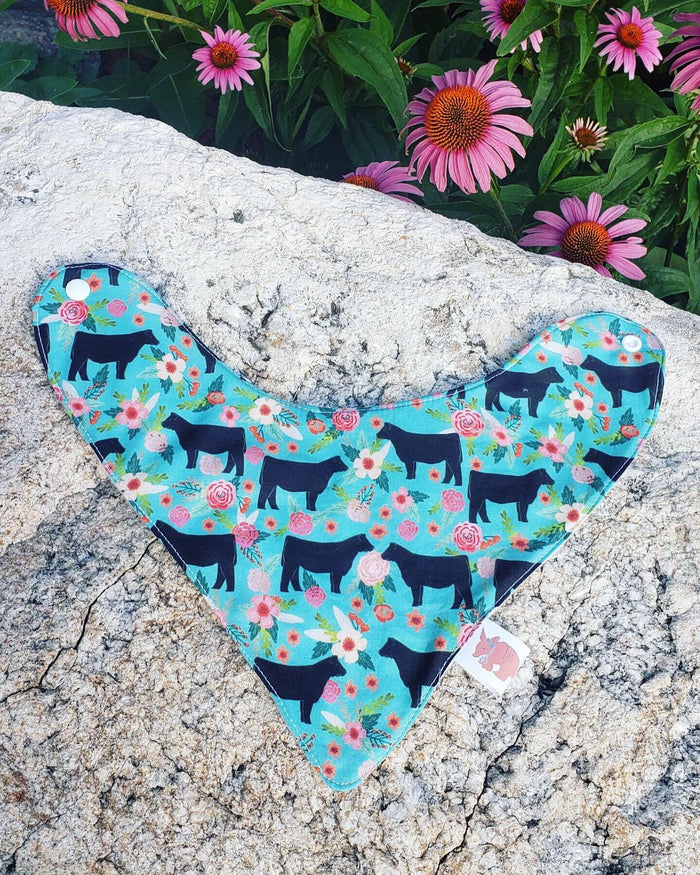 Angus Teal Bandana Bib