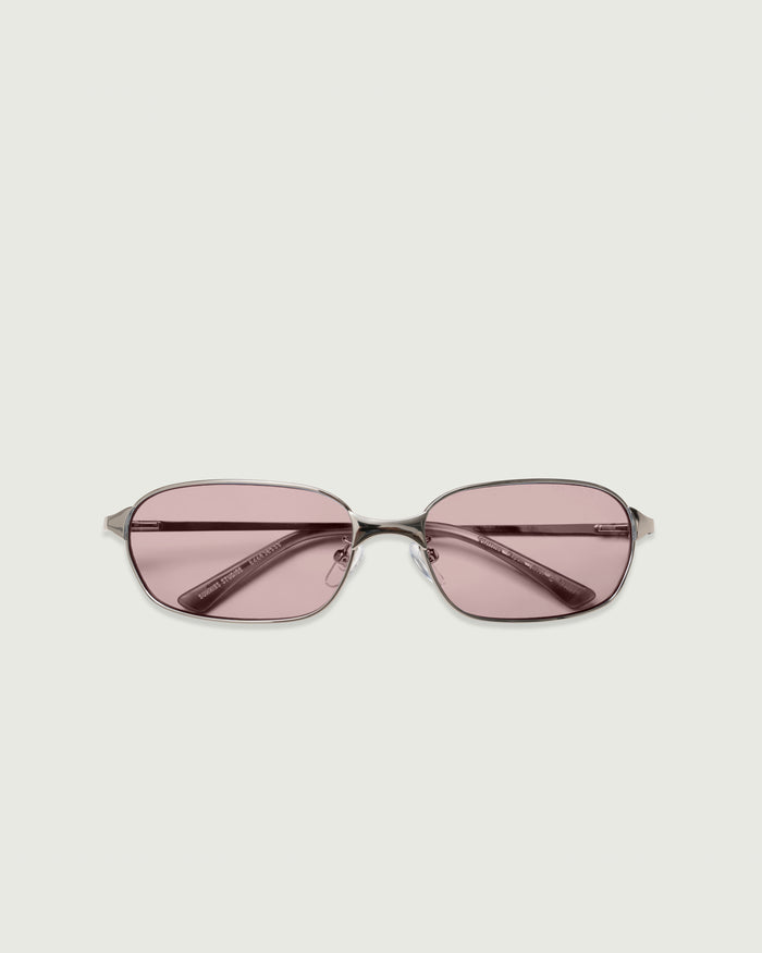 Silver Lychee::Aspen Sunglasses rectangle Gray metal top