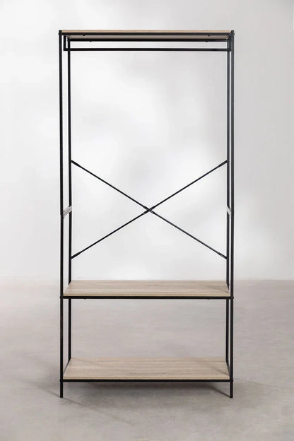 BEXTER WOOD AND STEEL COAT RACK