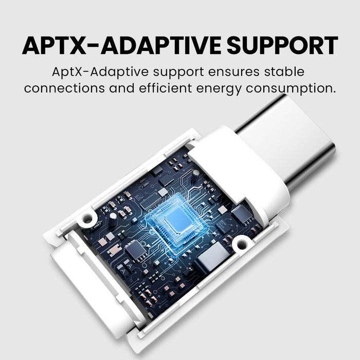 C81-PC Bluetooth Adapter for PC. Supports aptX Adaptive for stable connections and efficient energy consumption.