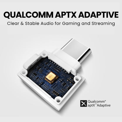 C82 LEA LE Audio USB-C Bluetooth 5.4 Adapter for LE Audio Headphones & Hearing Aids, features aptX Adaptive for clear, stable audio gaming and streaming.