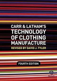 Carr and Latham's Technology of Clothing Manufacture Paperback