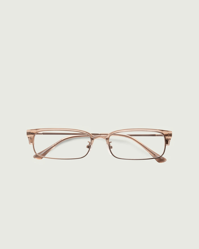 Sesame::Carson Eyeglasses rectangle Brown castor seed top folded