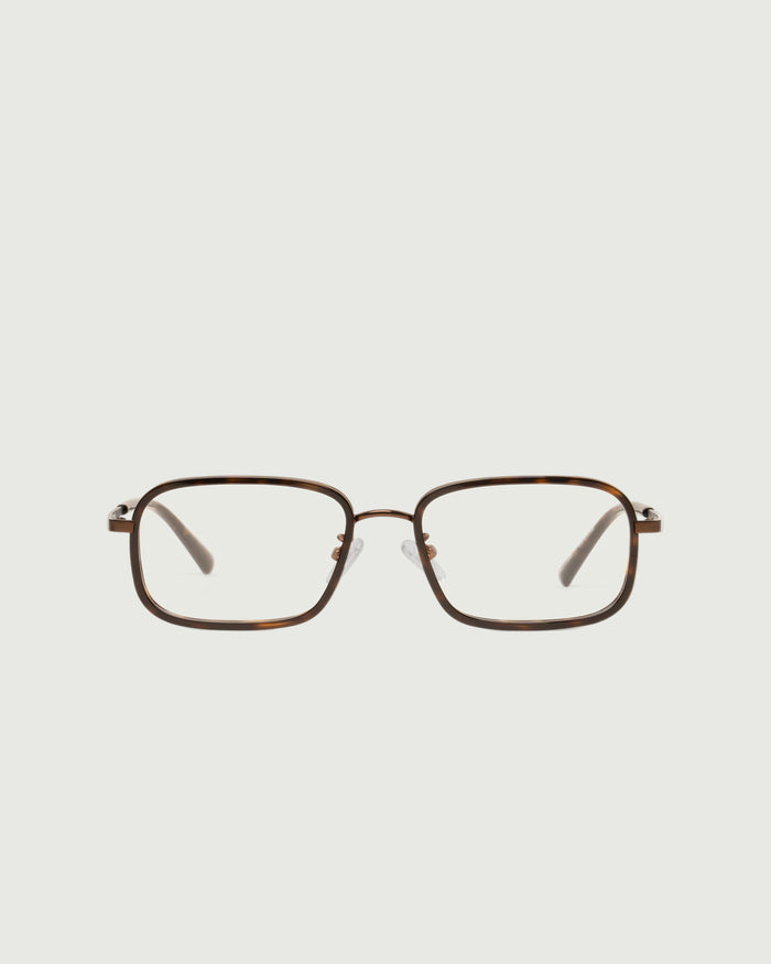 Bronze Tort::Cato Eyeglasses square Tort metal front