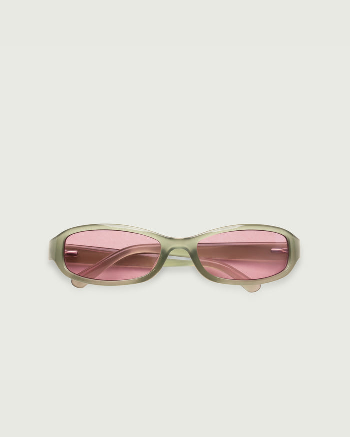 Aloe::Cece Sunglasses rectangle Green recycled polyester top
