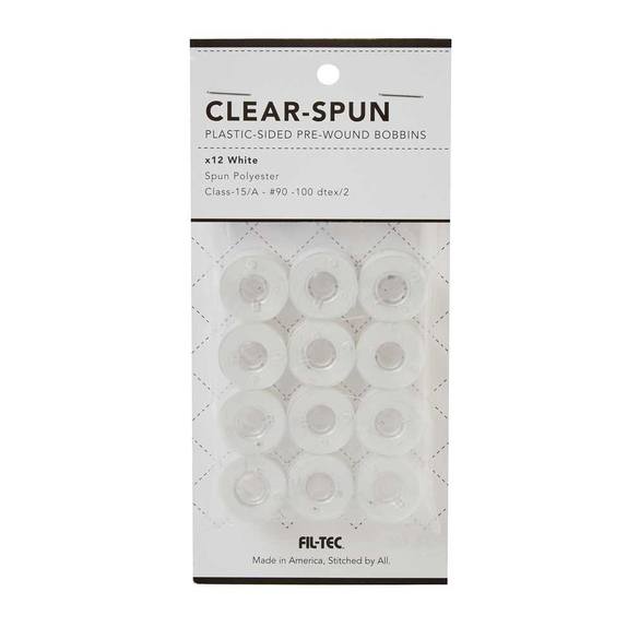 Clear Spun Pre-wound 90 wt Bobbins