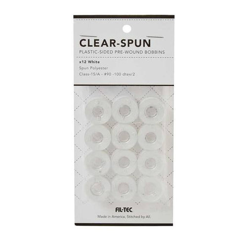 Clear Spun Pre-wound 90 wt Bobbins