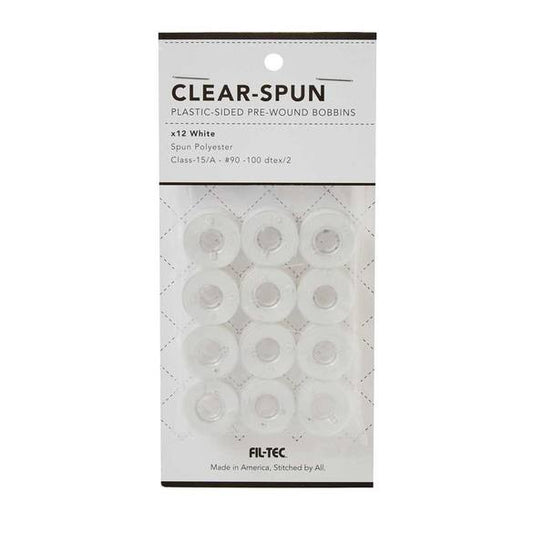 Clear Spun Pre-wound 90 wt Bobbins