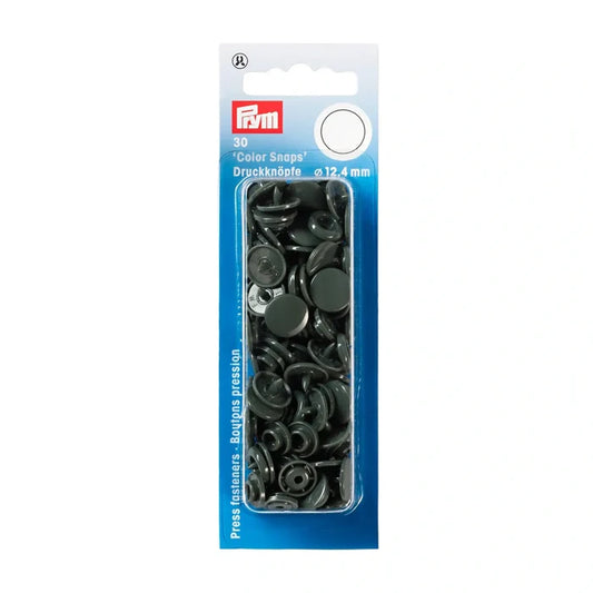 COLOR Snaps 12.4 mm Dark Grey 30pc