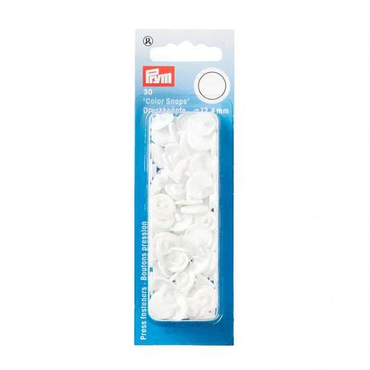 COLOR Snaps 12.4 mm white 30pc