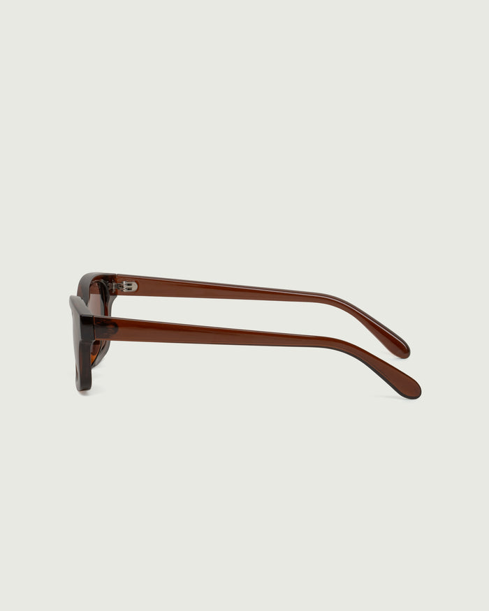 Espresso::Dane Sunglasses rectangle Brown recycled polyester side