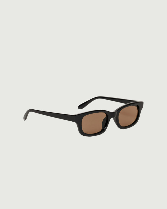 Ink::Dane Sunglasses rectangle Black recycled polyester front diagonal