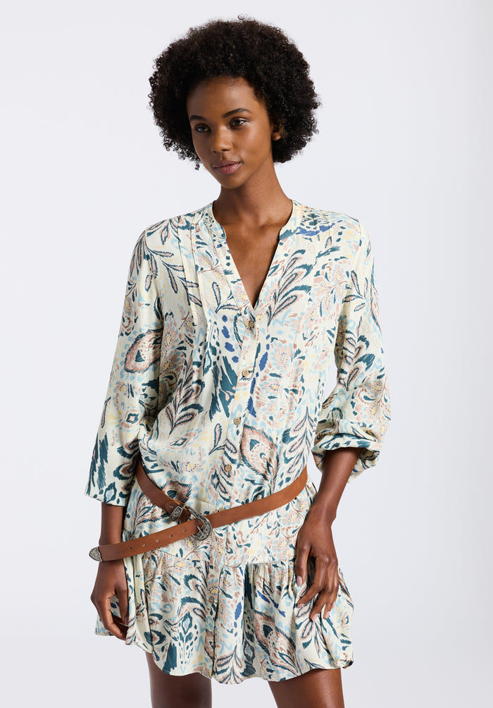 Buffalo Dresses White Woven Casual Dresses Relaxed-Fit Mini Dress