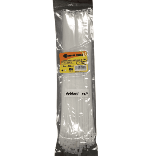 Diesel Tool Nylon Cable Tie White 12 Inches - AMA105 Mega
