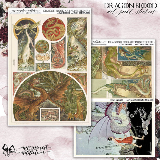 Dragon Blood Art Print Stickers