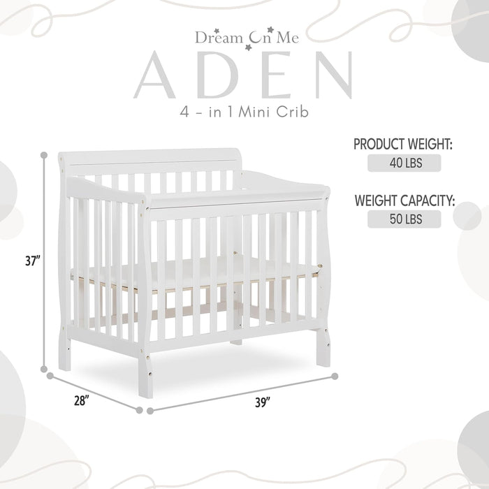 Dream On Me 4in1 Aden Convertible Mini Crib