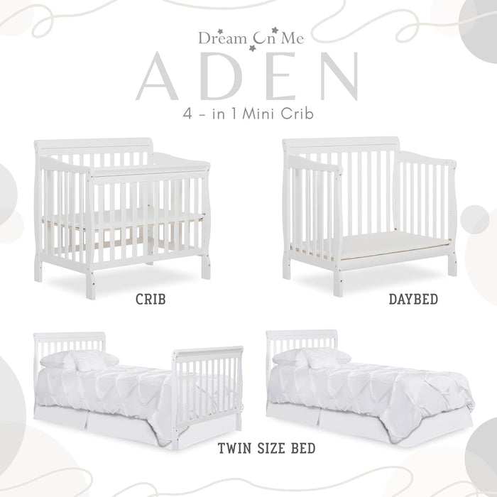 Dream On Me 4in1 Aden Convertible Mini Crib