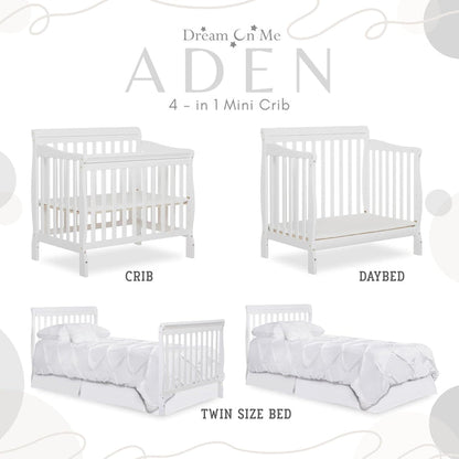Dream On Me 4in1 Aden Convertible Mini Crib