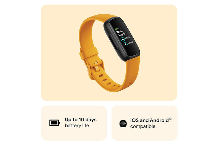 Fitbit Inspire 3 Fitness Tracker - Black/Morning Glow | 79-FB424BKYW