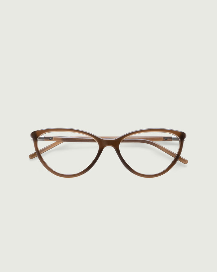Walnut::Fran Eyeglasses cateye brown recycled polyester top