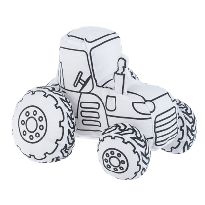 Ganz 7 Inch Mini Coloring Kit - Color Your Own Plush Toy - TRACTOR