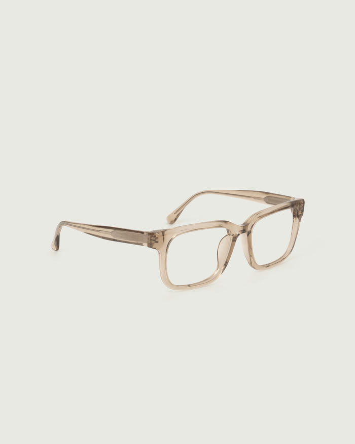 Sesame::Garth Eyeglasses square Brown acetate front diagonal