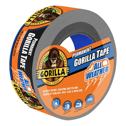 Gorilla Permanent Tape All Weather is an ideal solution for outdoor repairs - 25 YRDS - 6009002 MEGA
